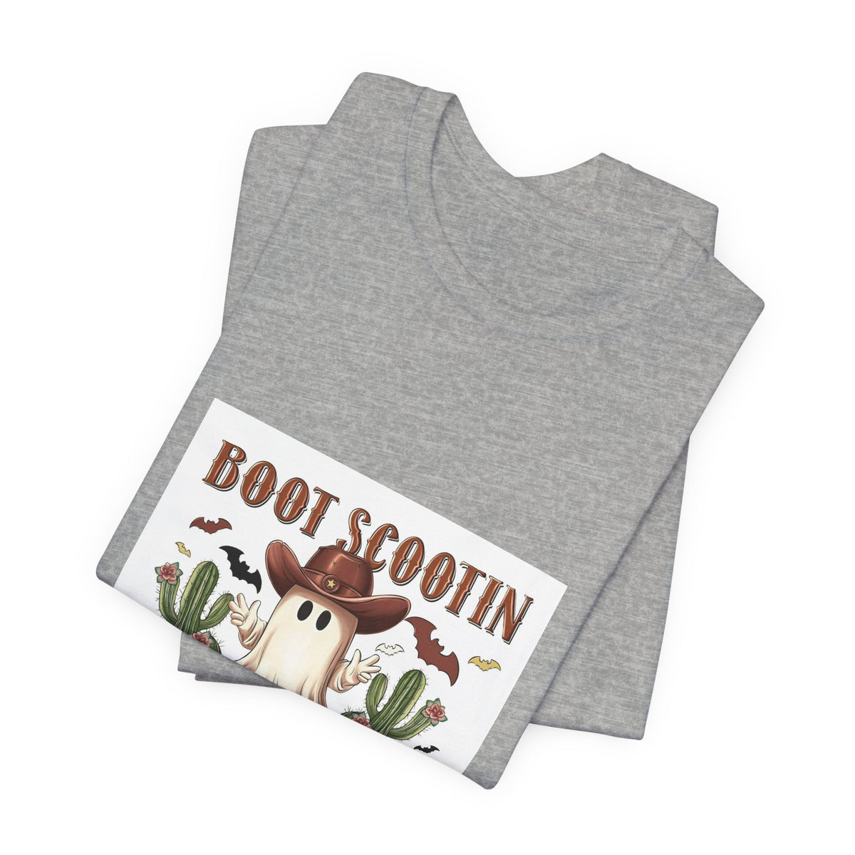 Ghost Cowboy Tee - "Boot Scootin Spooky" Western Halloween T-Shirt