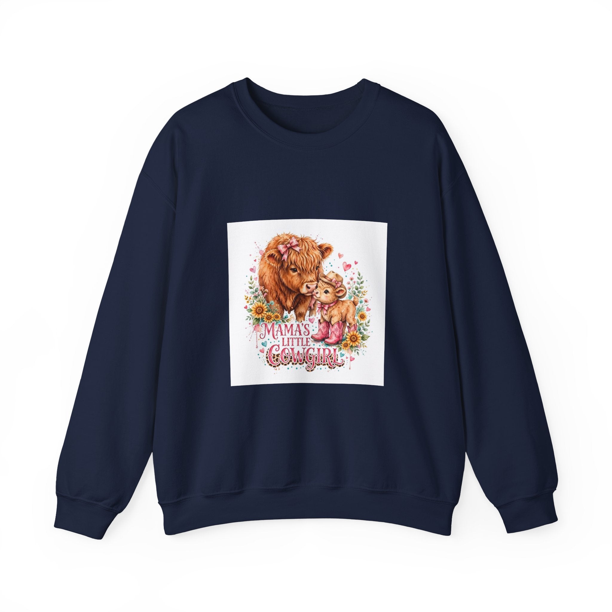 Mama Bear & Cub Crewneck Sweatshirt – "Mama's Like a Cozy Country" Floral Graphic