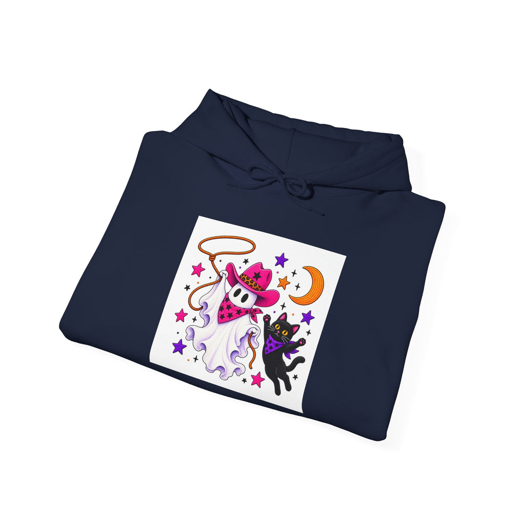 Cute Astronaut Cat Hoodie – Space Kitty with Stars & Moon Pullover