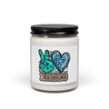 9oz Scented Soy Candle — “Peace  Rodeo” Turquoise Western Jar