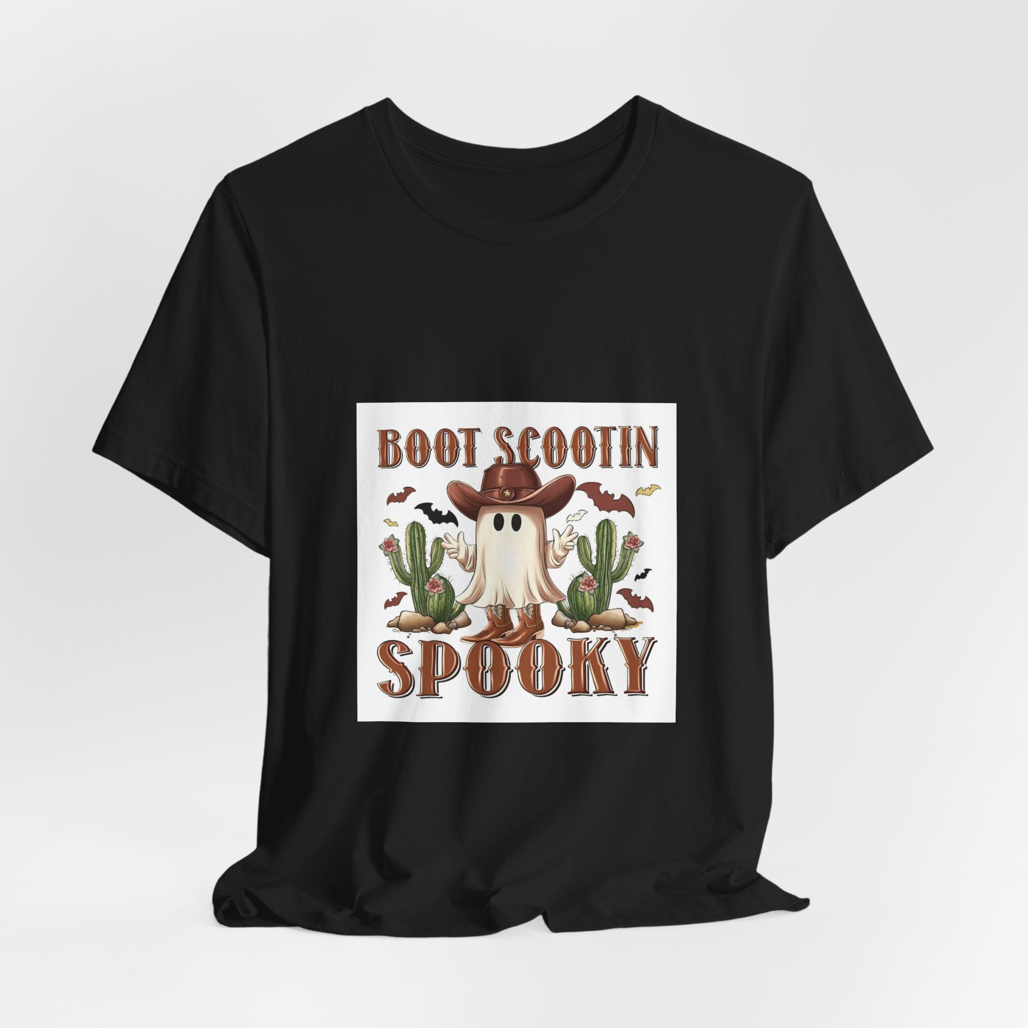 Ghost Cowboy Tee - "Boot Scootin Spooky" Western Halloween T-Shirt