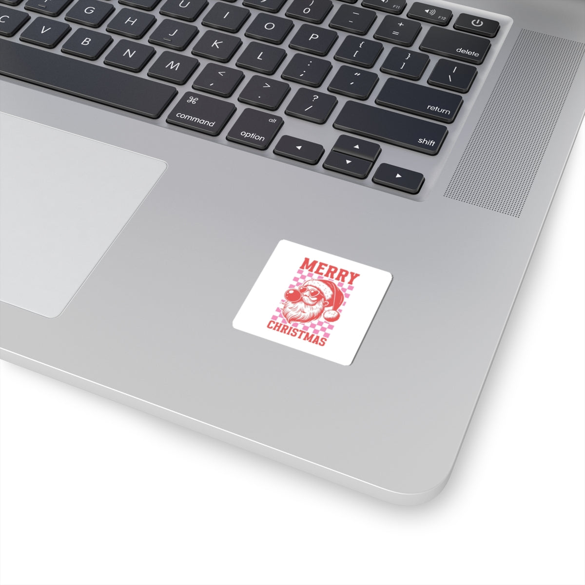 Merry Christmas Retro Santa Kiss-Cut Sticker