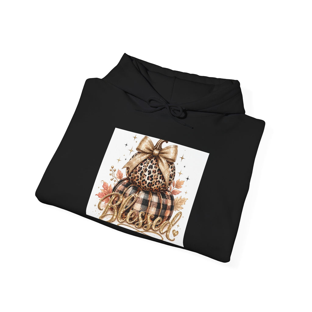 Blessed Pumpkin Hoodie - Fall Leopard Pumpkin Graphic Sweatshirt