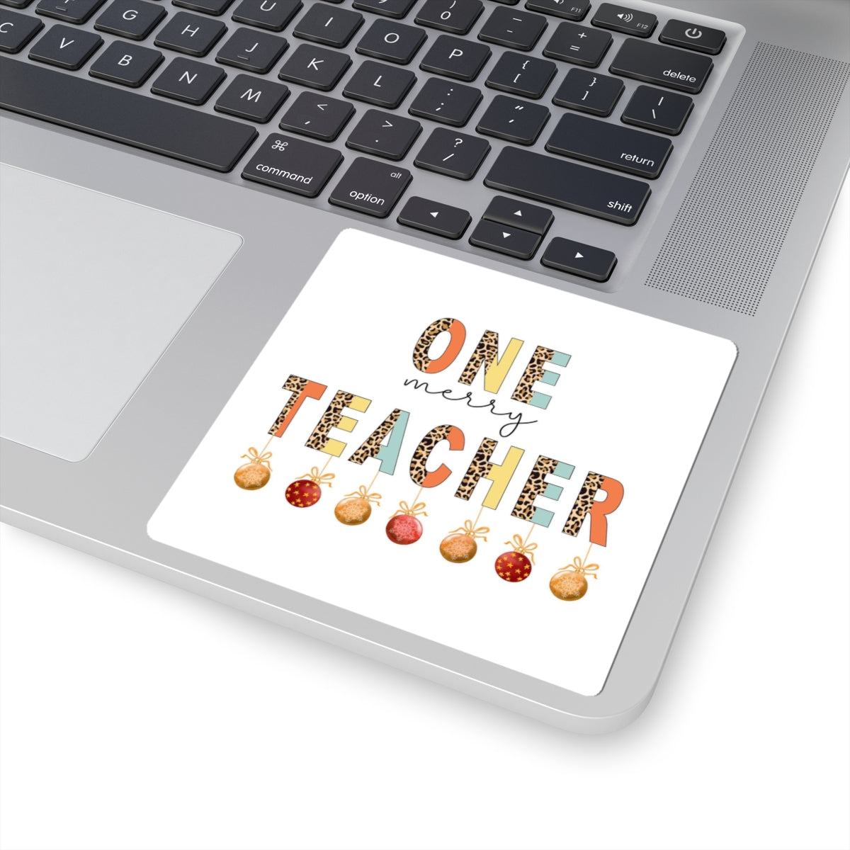 One Merry Teacher Sticker — Christmas Teacher Gift Kiss-Cut Sticker