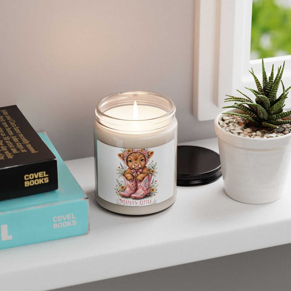 Mama's Little Bear 9oz Scented Soy Candle — Floral Baby Shower Gift