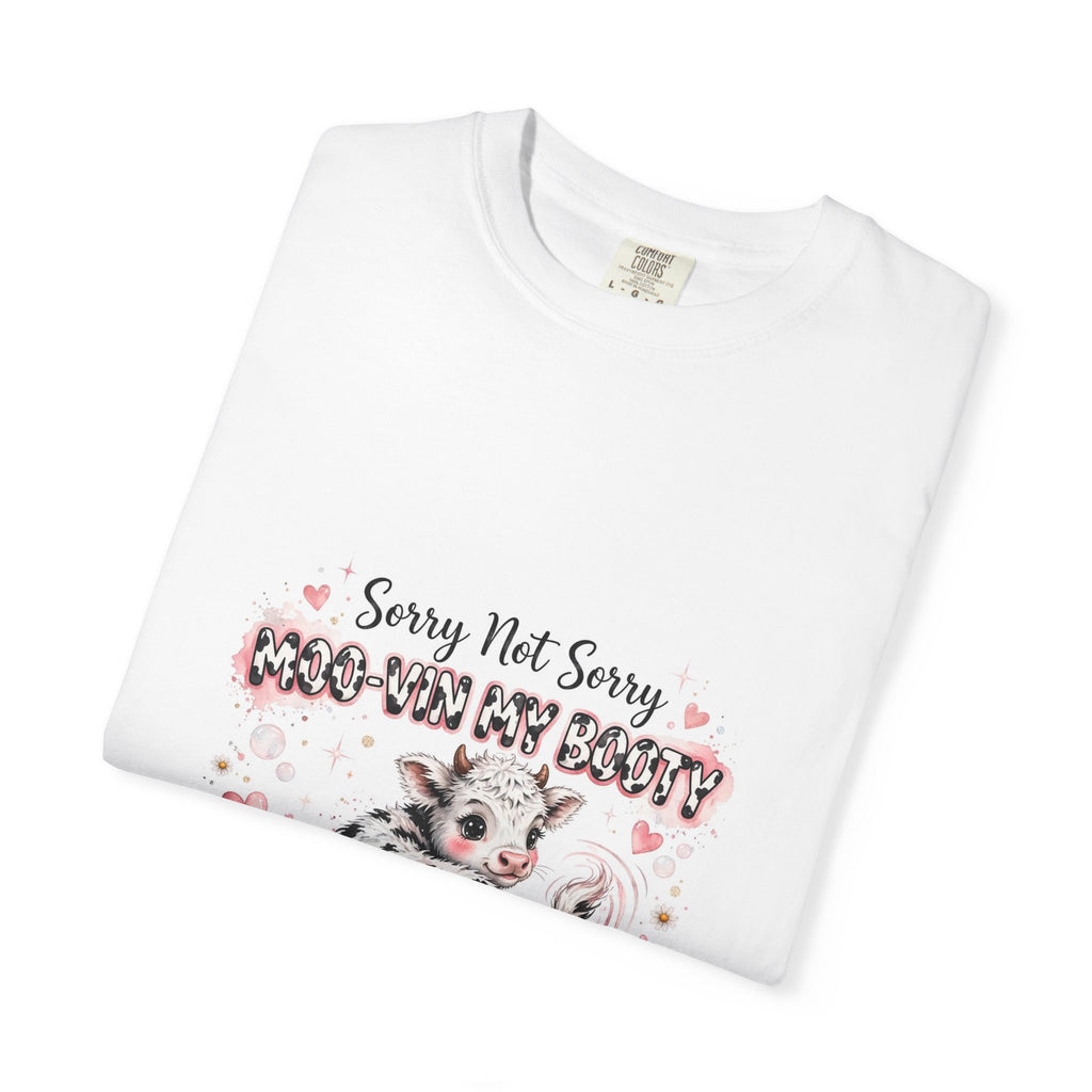 Cow With Attitude T-Shirt — "Sorry Not Sorry Moo-You Say Beauty" Farm Animal Graphic Tee