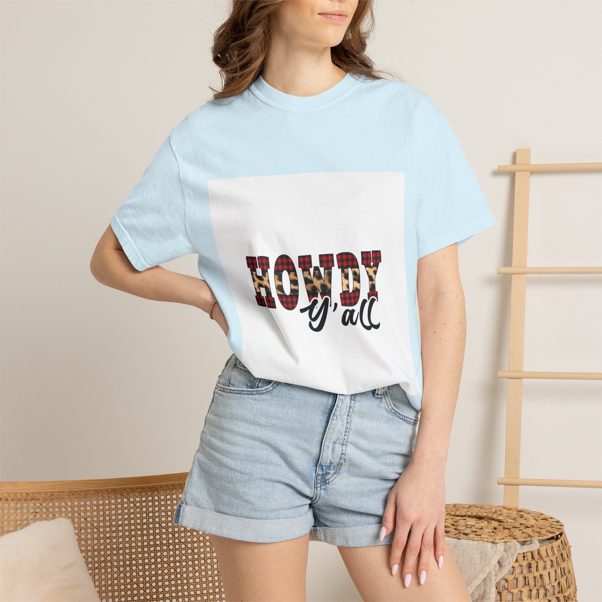 Howdy y'all T-Shirt — Plaid Western Graphic Tee