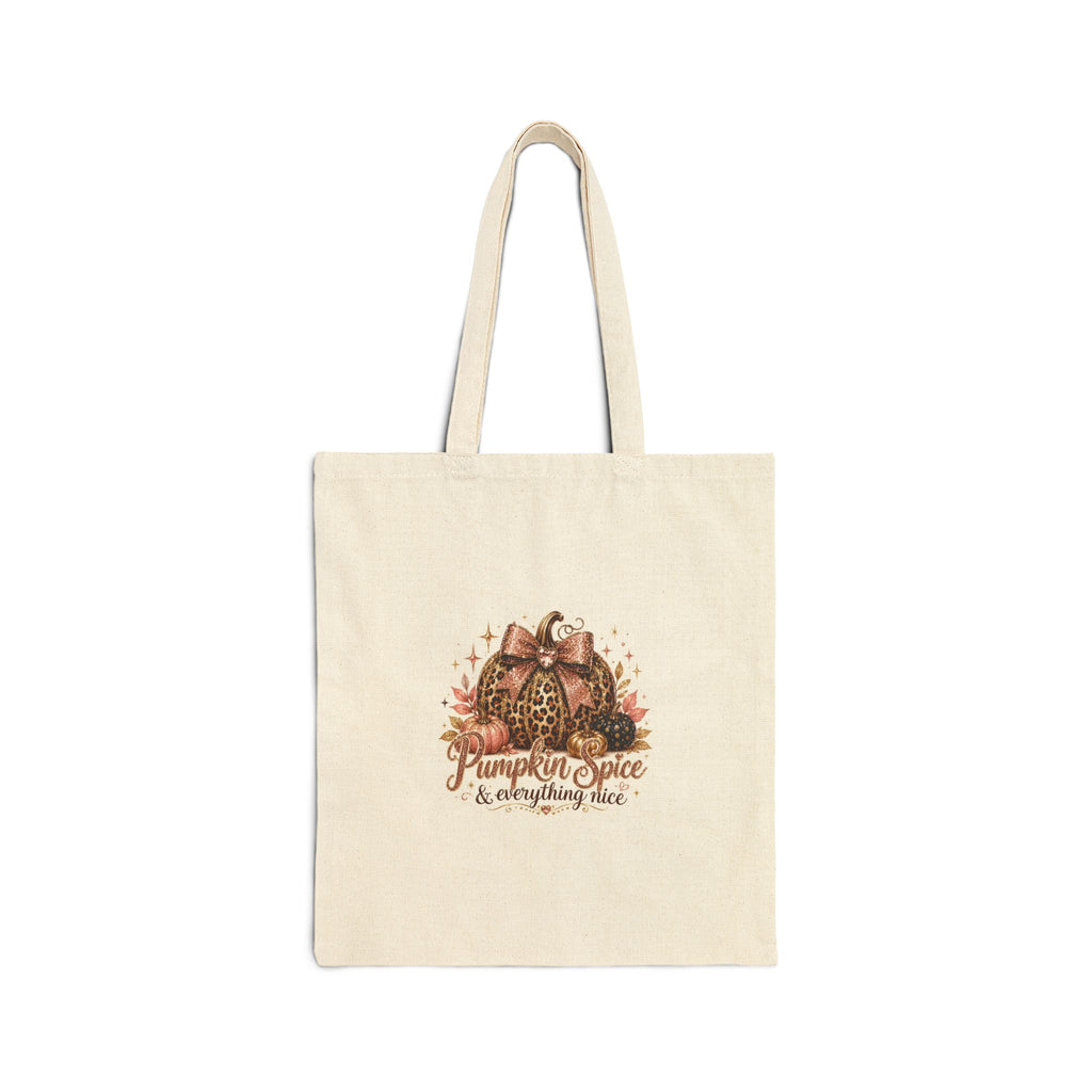 Pumpkin Spice & Everything Nice Canvas Tote