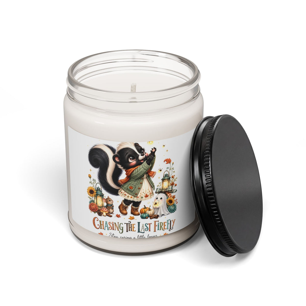 Chasing the Last Firefly Soy Candle — 9oz Scented Jar (Cozy Rustic, Fall Keepsake)
