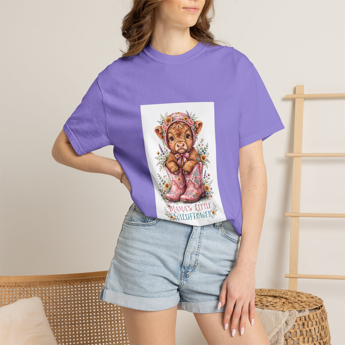 Tiger Cub Floral Tee — "Momma's Little Snugglepunch" Cute Baby Animal T-Shirt
