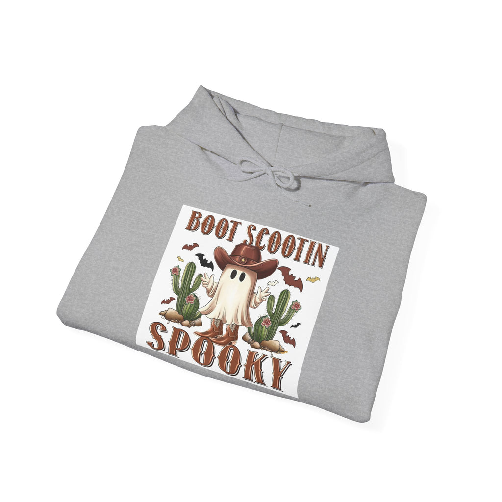 Spooky Desert Ghost Hoodie — "Boot Scootin Spooky" Western Halloween Sweatshirt