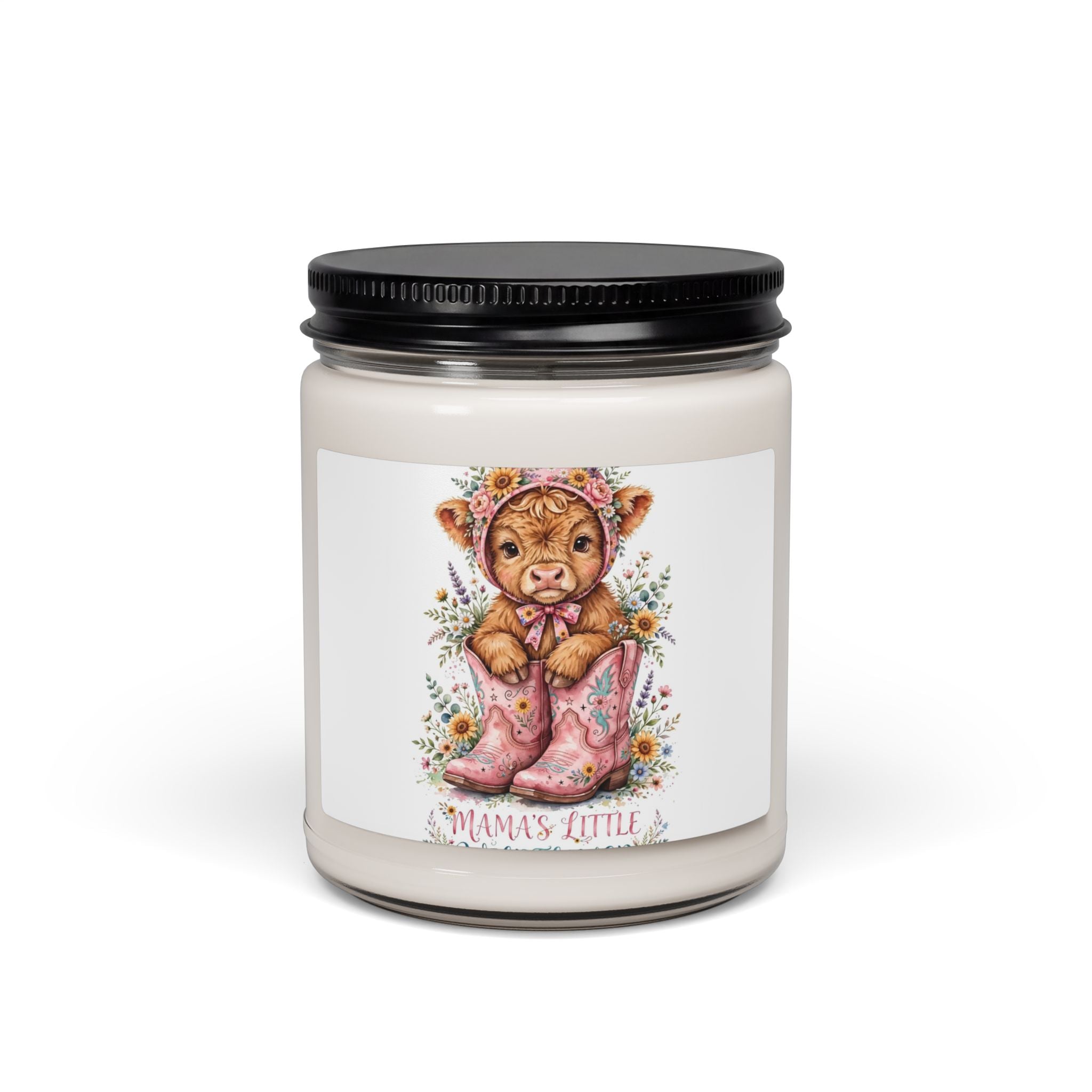 Mama's Little Bear 9oz Scented Soy Candle — Floral Baby Shower Gift