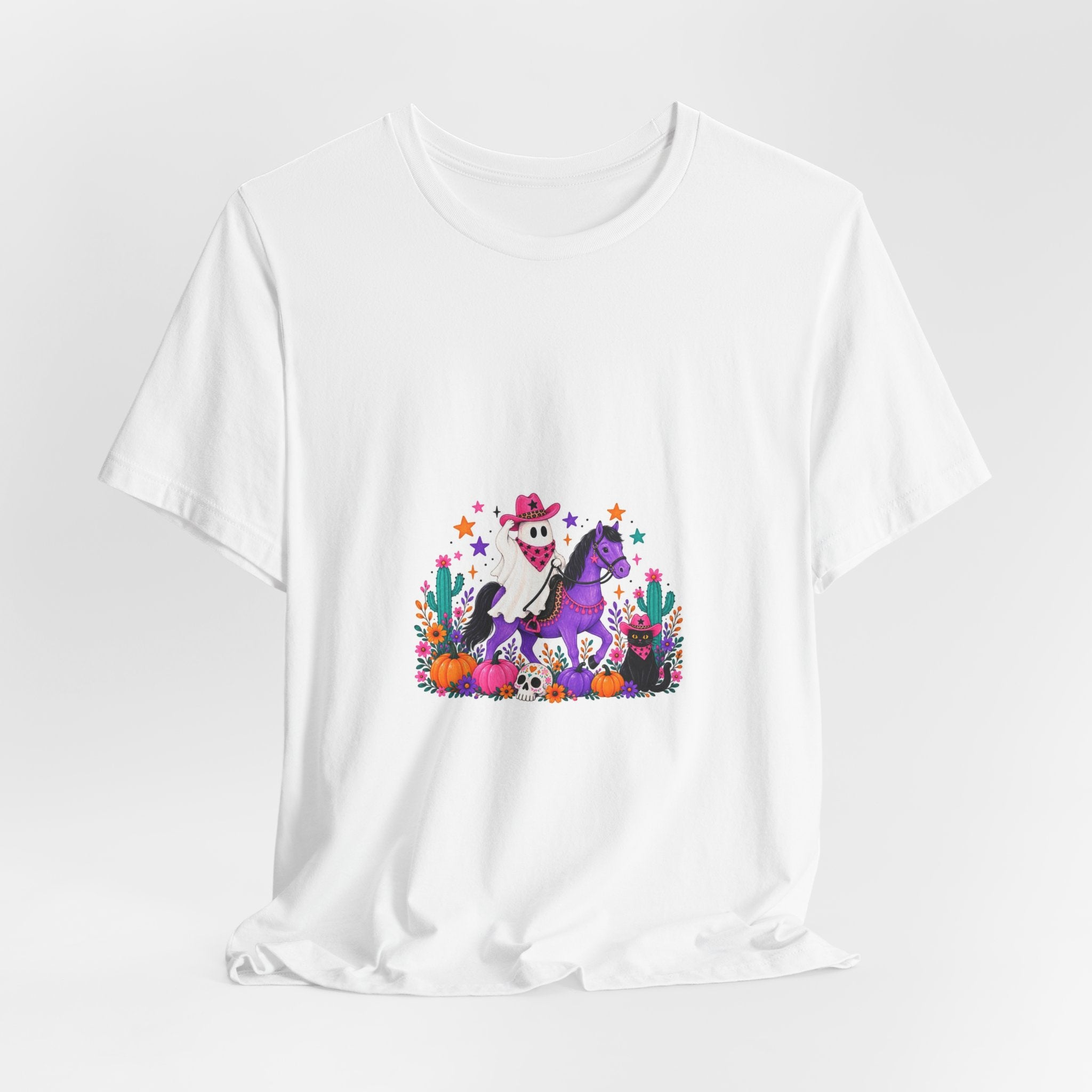 Halloween Skeleton Horse T-Shirt — Dia de los Muertos Desert Scene