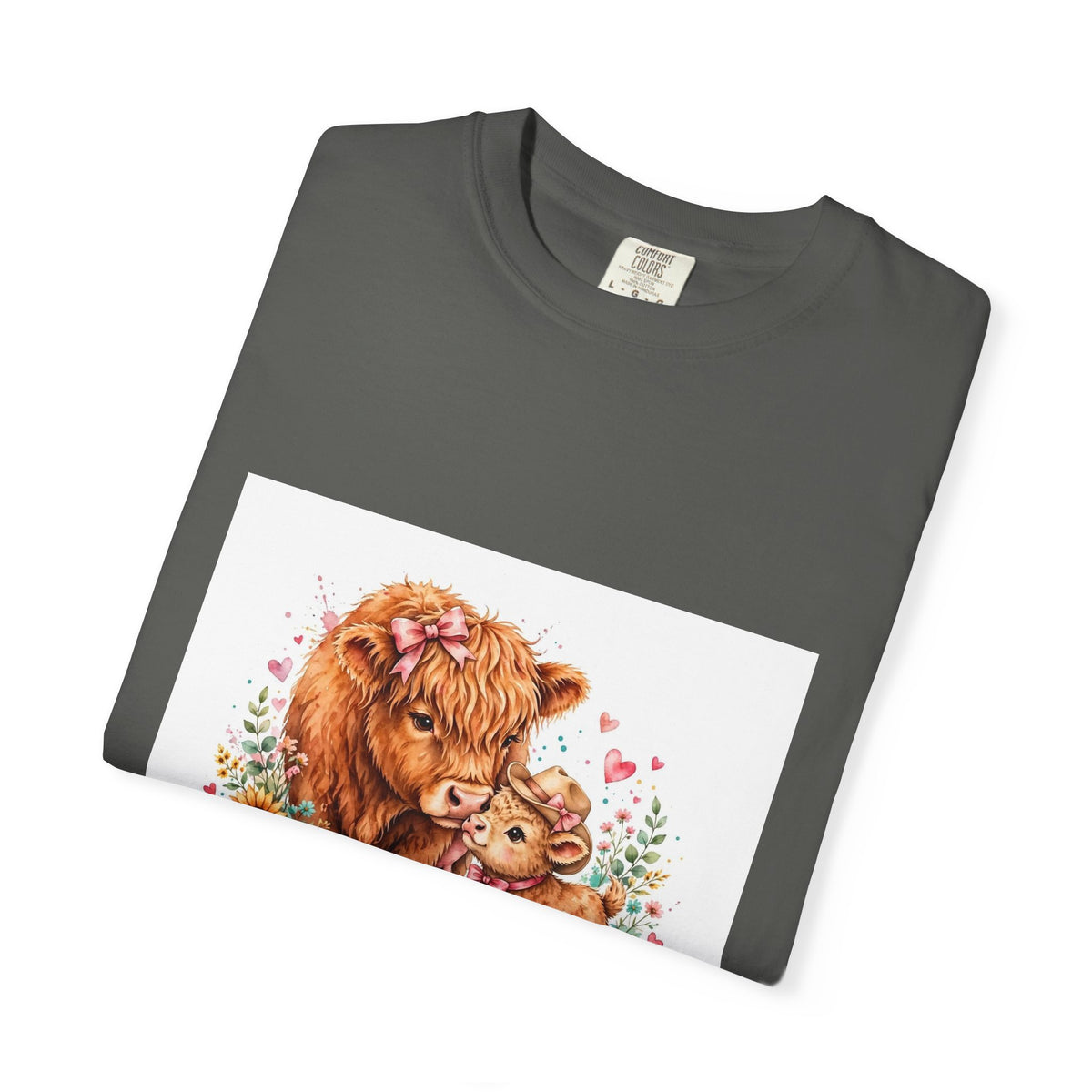 Mama's Little Cowgirl T-Shirt – Cute Highland Cow Mom & Calf Graphic