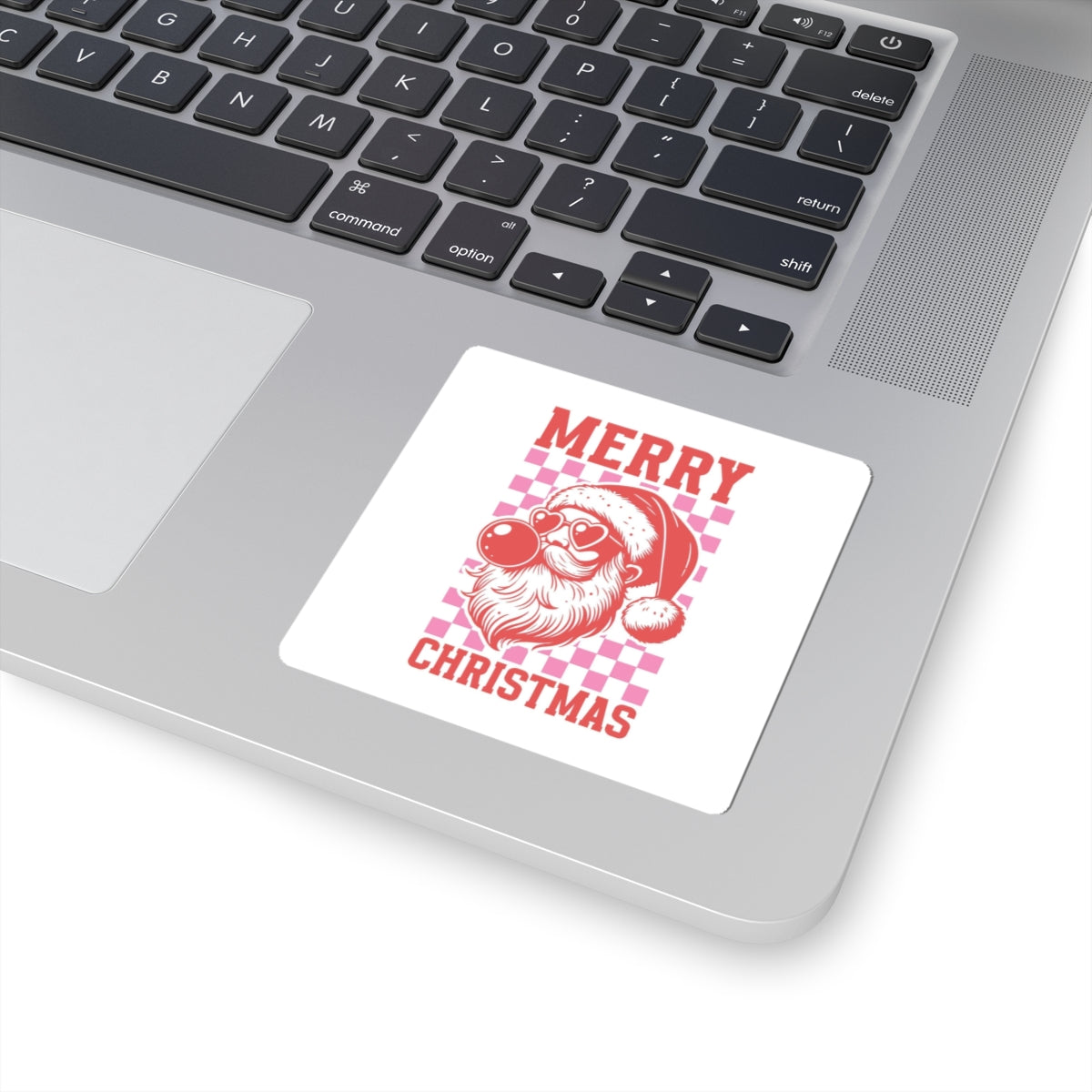 Merry Christmas Retro Santa Kiss-Cut Sticker