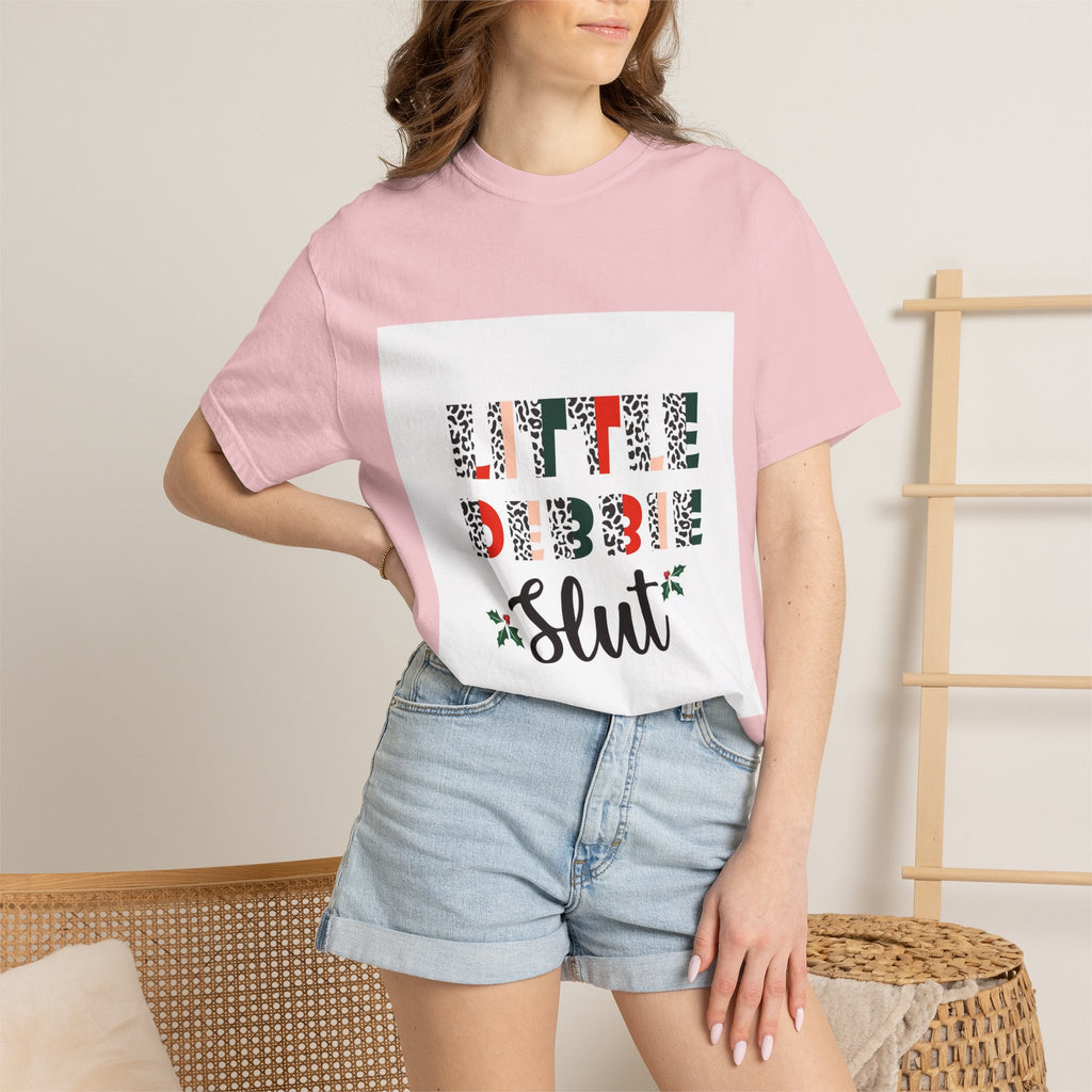 Funny Christmas Tee - 'Little Debbie Slut' Holiday Graphic T-Shirt