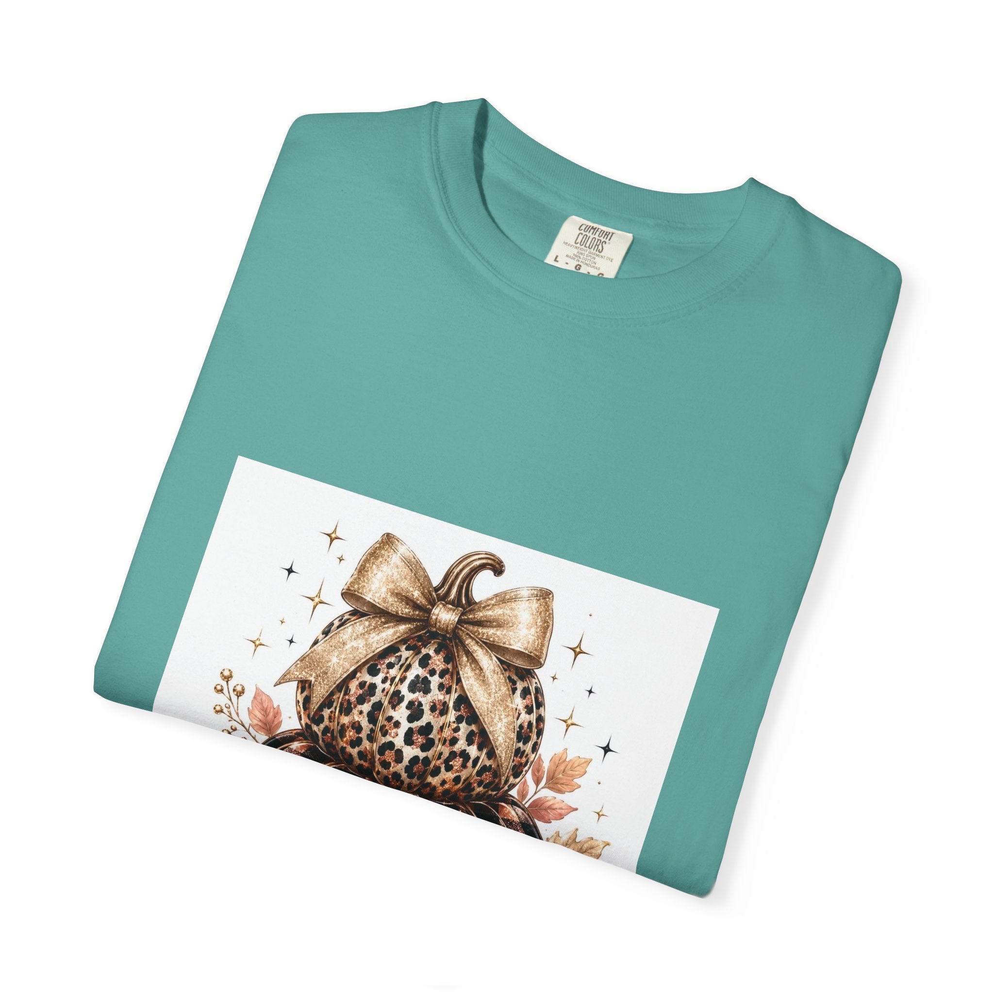 Blessed Pumpkin T-Shirt — Fall Leopard & Buffalo Plaid Pumpkin Graphic